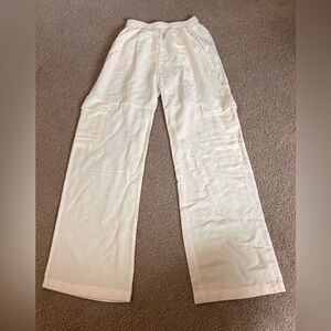 Bershka white linen pants